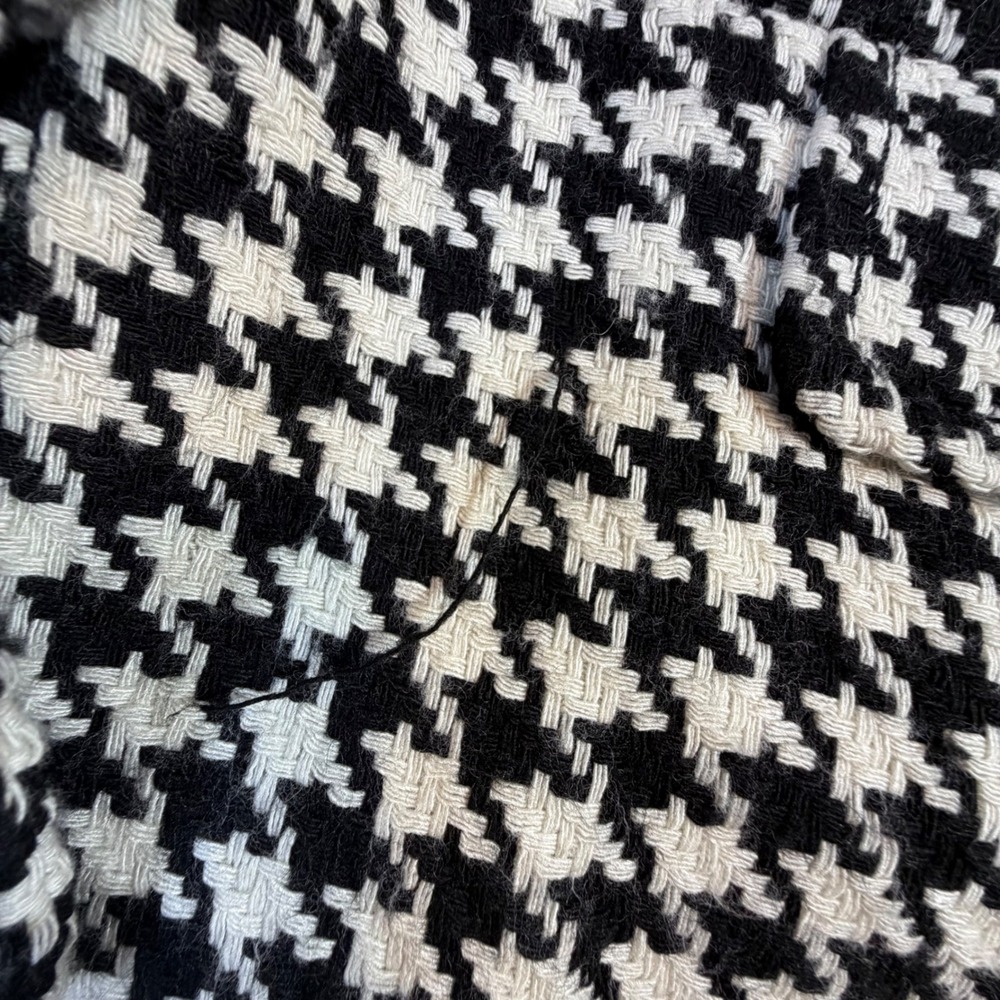 Liz Claiborne Wool Jacket – XL Black White Houndstooth Cropped - Picture 11 of 14